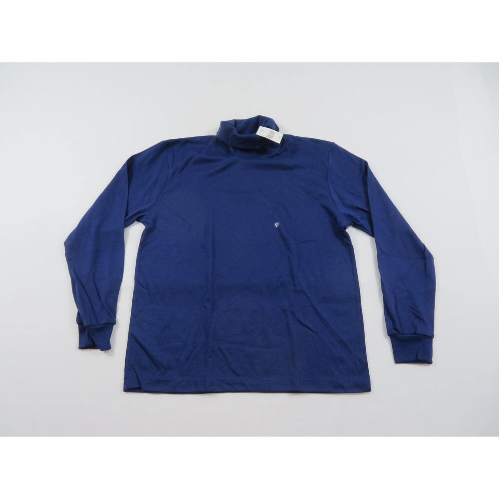 Ellemenno Turtle Neck Shirt, Royal Blue Long Sleeve Womens Sz L 1990s New NWT